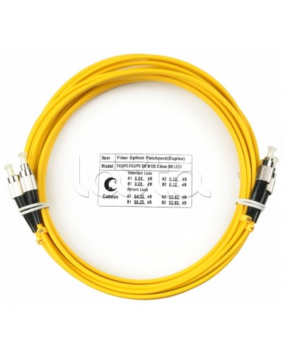 Шнур оптический duplex FC-FC 9/125 sm 7м LSZH Cabeus FOP(d)-9-FC-FC-7m в Иваново Патч-корды оптические Pintop.ru