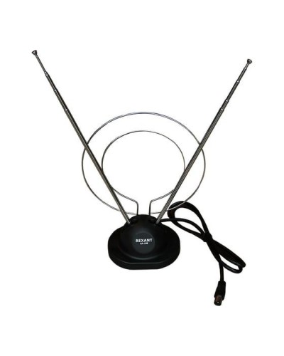 Антенна комнатная телескопическая на подставке «Усы+кольцо», RX-100 REXANT 34-0100 в Иваново Системы видеонаблюдения Pintop.ru