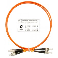 Шнур оптический duplex FC-ST 62,5/125 mm 1м LSZH Cabeus FOP-62-FC-ST-1m