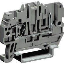 Пружинная проходная клемма со штыревым контактом. Серая. 2,5 кв. мм. DKC ZHVP300GR-RET