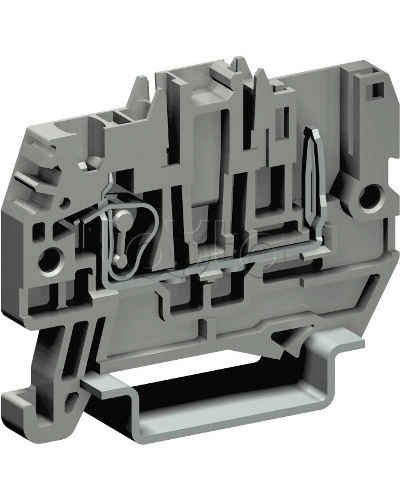 Пружинная проходная клемма со штыревым контактом. Серая. 2,5 кв. мм. DKC ZHVP300GR-RET в Иваново Аксессуары для лотков Pintop.ru