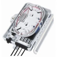 Бокс оптический настенный, 4 порта (SC, duplex LC), без пигтейлов и проходных адаптеров Hyperline FO-WBI-4A-GY